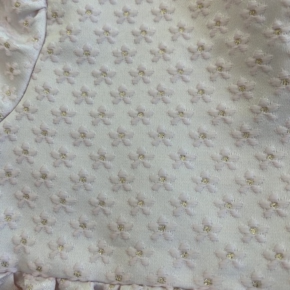 Zara pale pink floral metallic blouse - Picture 2 of 6